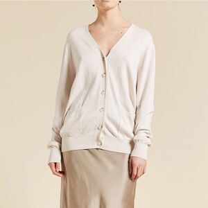 Tommy Hilfiger white v-neck button down Cardigan